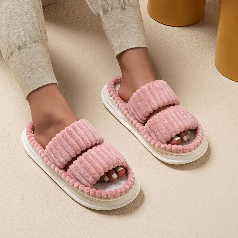 Zapatillas de interior para niños con pelo suave y tallas grandes
