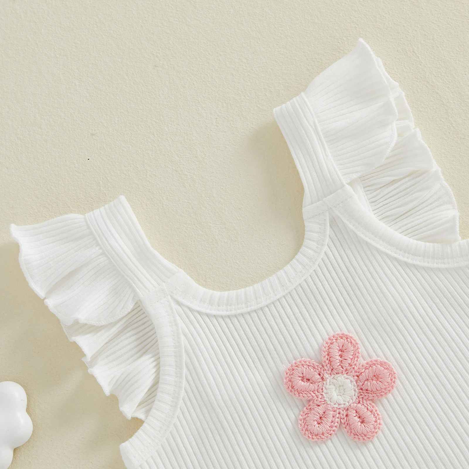 Conjunto de verano para niña con camisola floral y vaquero