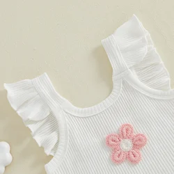 Conjunto de verano para niña con camisola floral y vaquero