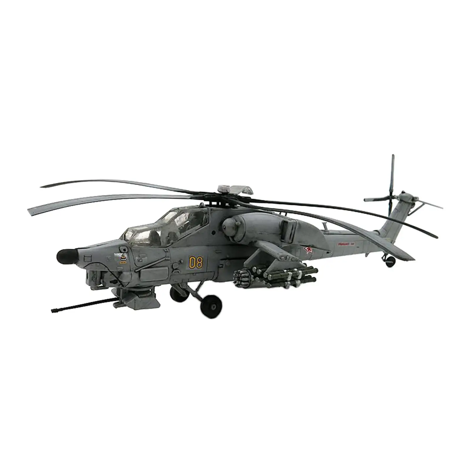 1/72 DIY Mi 28 Havoc Anti Tank Helicopter Model Sturdy Miniature Plastic Toy