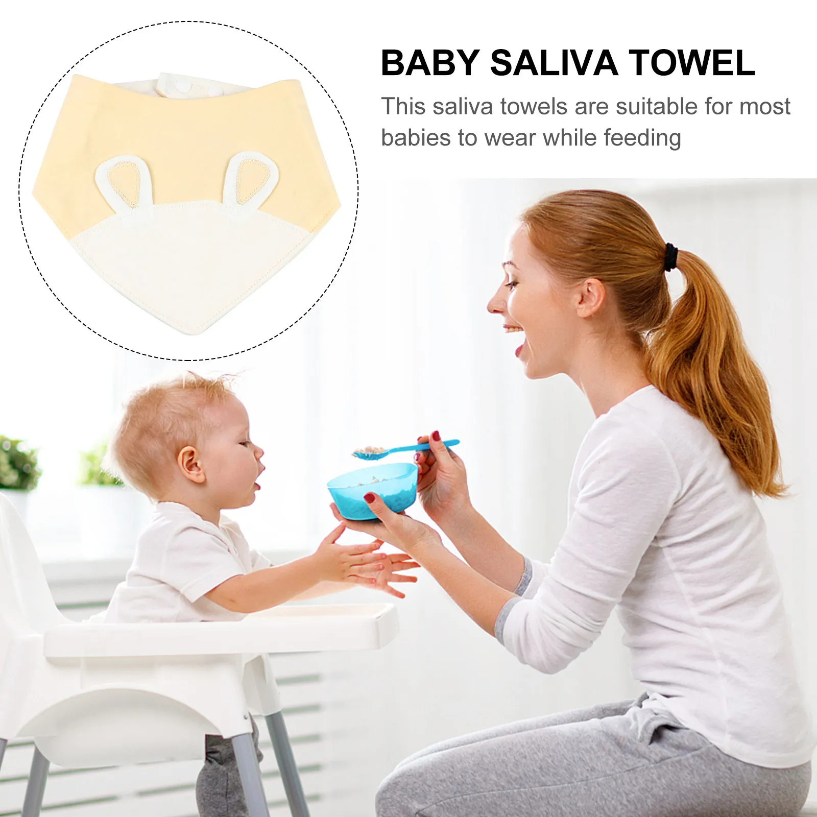 Baberos de algodón absorbentes para bebé, suaves y lavables
