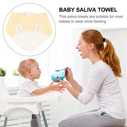 Baberos de algodón absorbentes para bebé, suaves y lavables