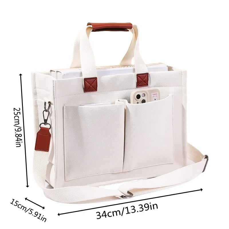 Bolso de lona para maternidad en color sólido