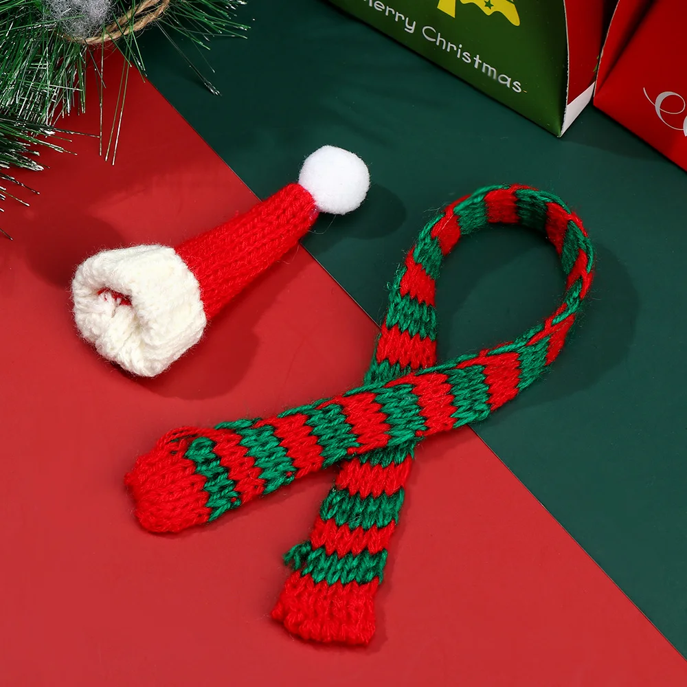 Gorro navideño de lana artesanal para muñecas - imagen 5