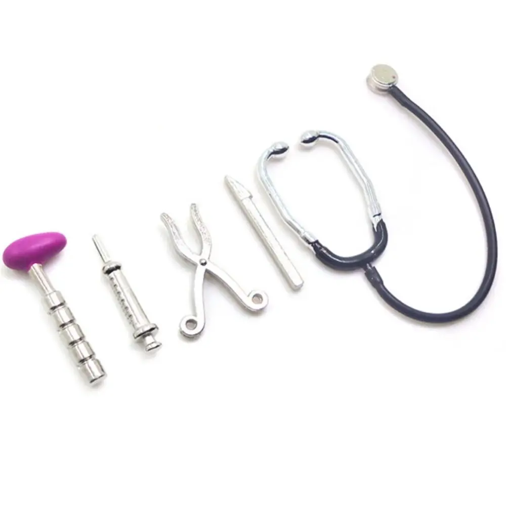 Estetoscopio miniatura juguete médico para casa de muñecas - imagen 3