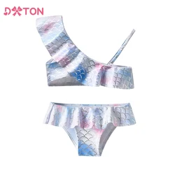 DXTON Traje de baño de sirena con tirantes para niña