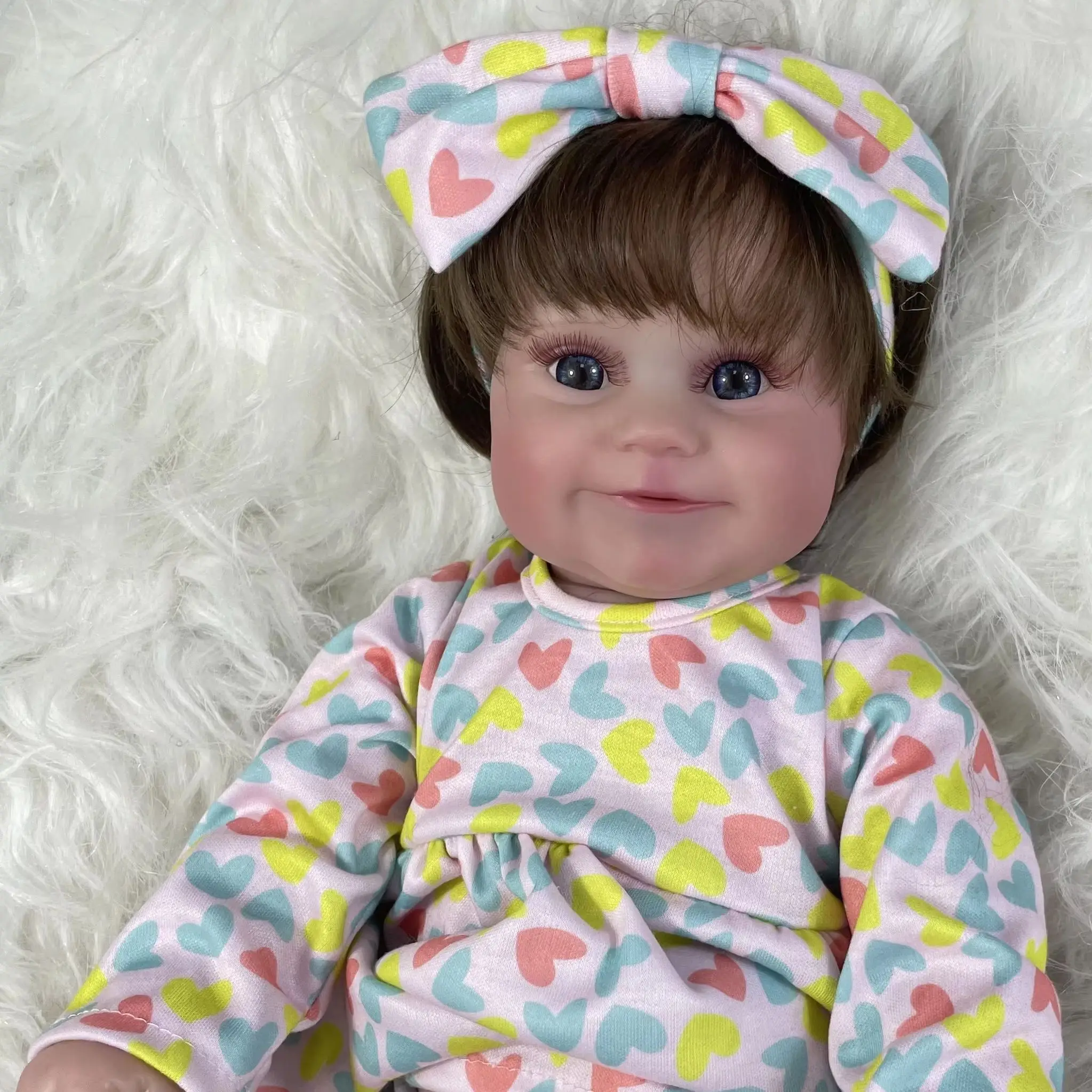 Maddie Muñeca Reborn vinilo silicona cuerpo lavable pelo enraizado - imagen 3