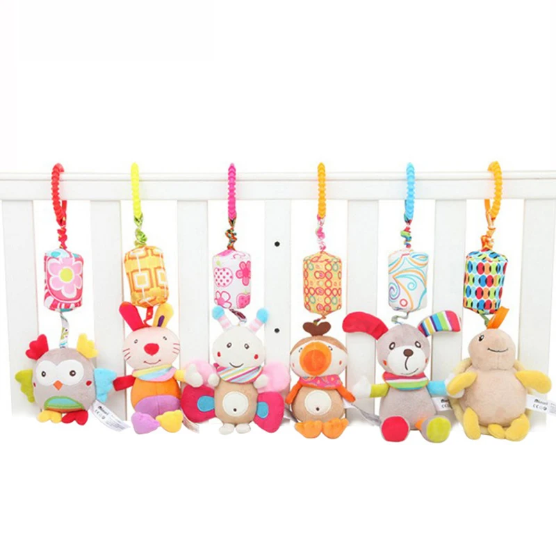 Sonajero sensorial para bebés de peluche colgante con sonajido suave - imagen 5