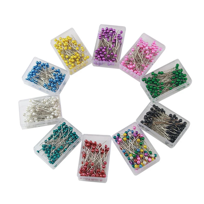 Alfileres de costura con agujas redondas de perla para manualidades - imagen 2