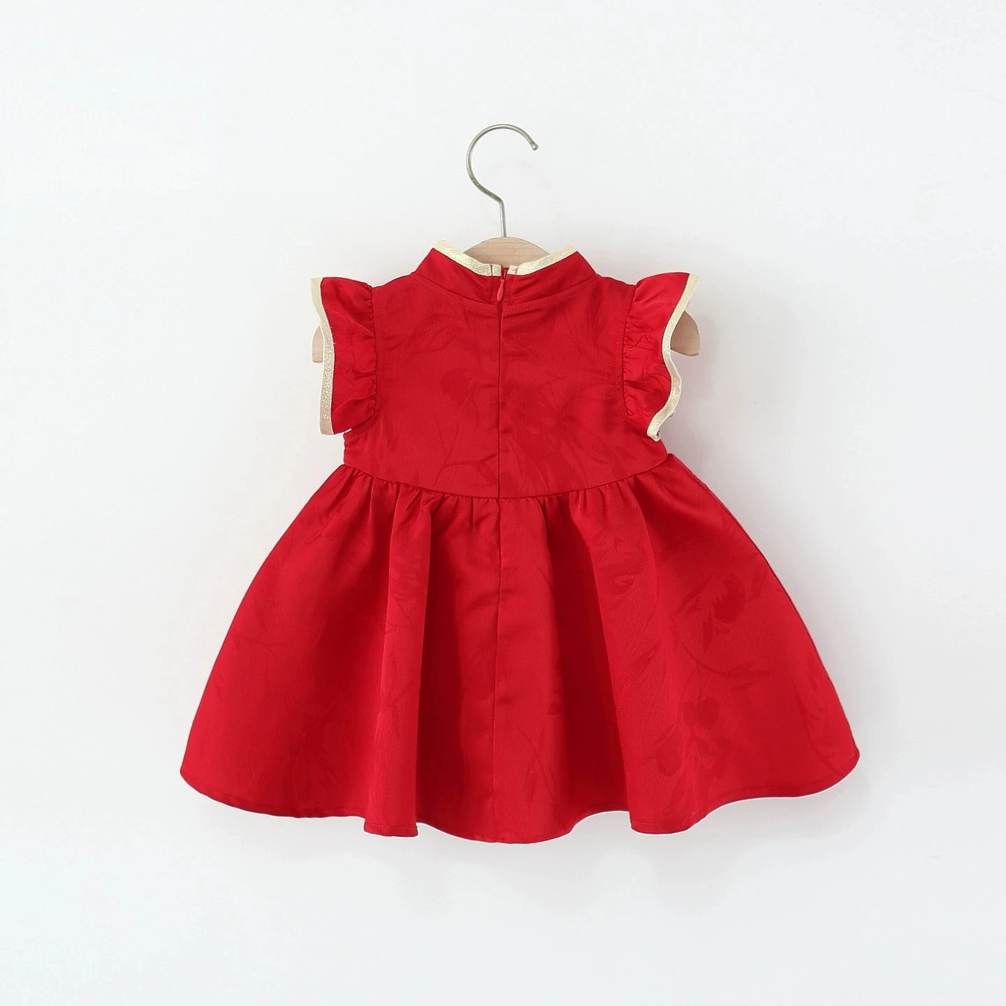 Vestido de verano sin mangas para niña estilo princesa rojo