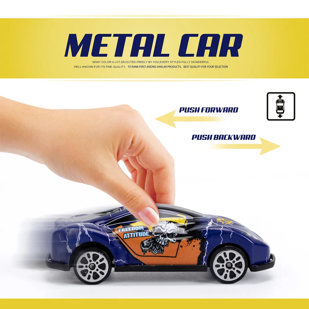 Pista de carreras metálica con mini lanzador infantil - imagen 5