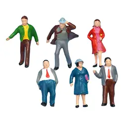 Figuras en miniatura de resina para maquetas de trenes HO arquitectura
