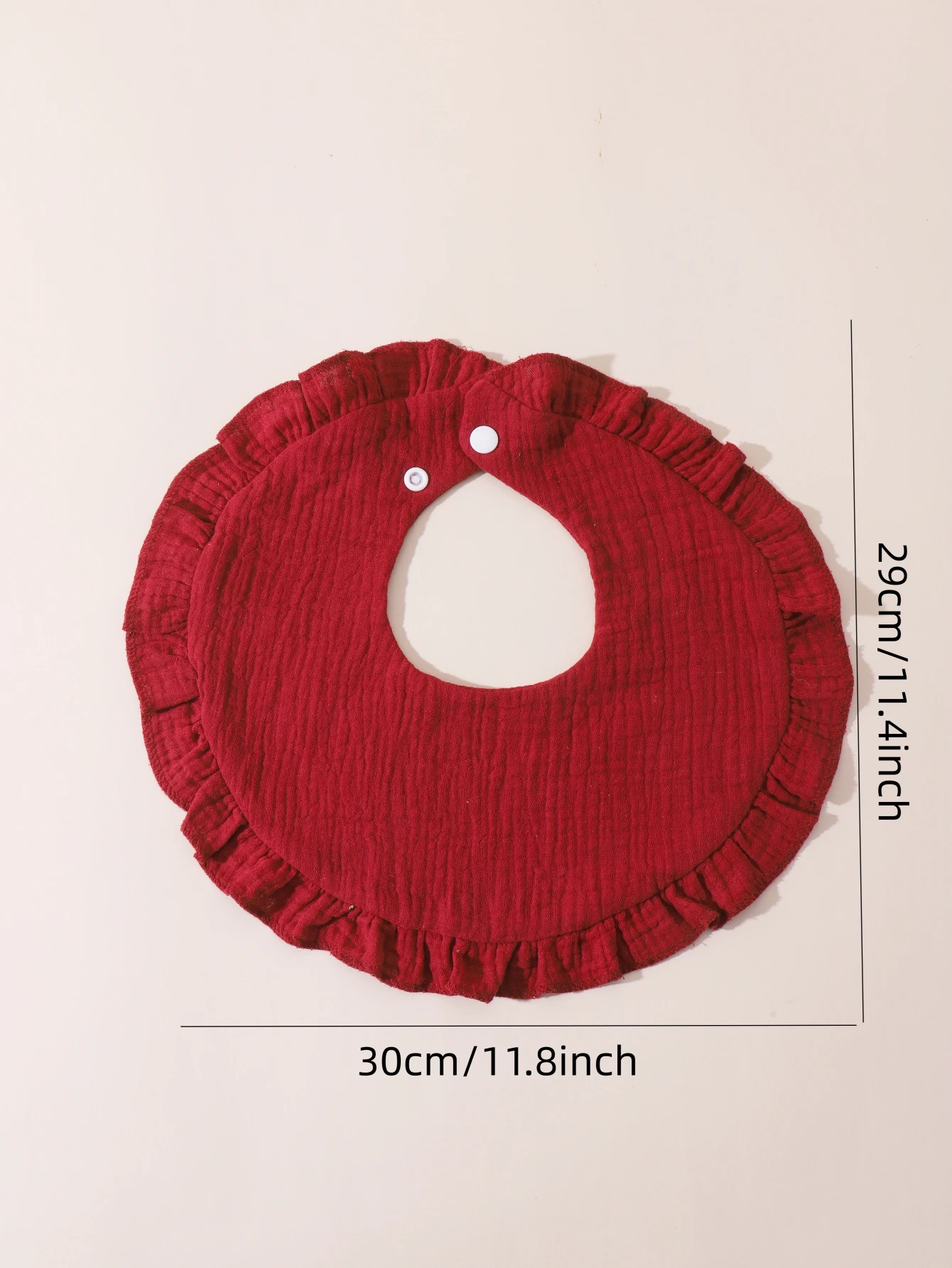 Babero bandana rosa con volantes