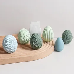 Molde para huevos de Pascua antiadherente con rayas geométricas