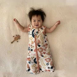 Saco de dormir bebé verano con flores - 0-18 meses 100% algodón