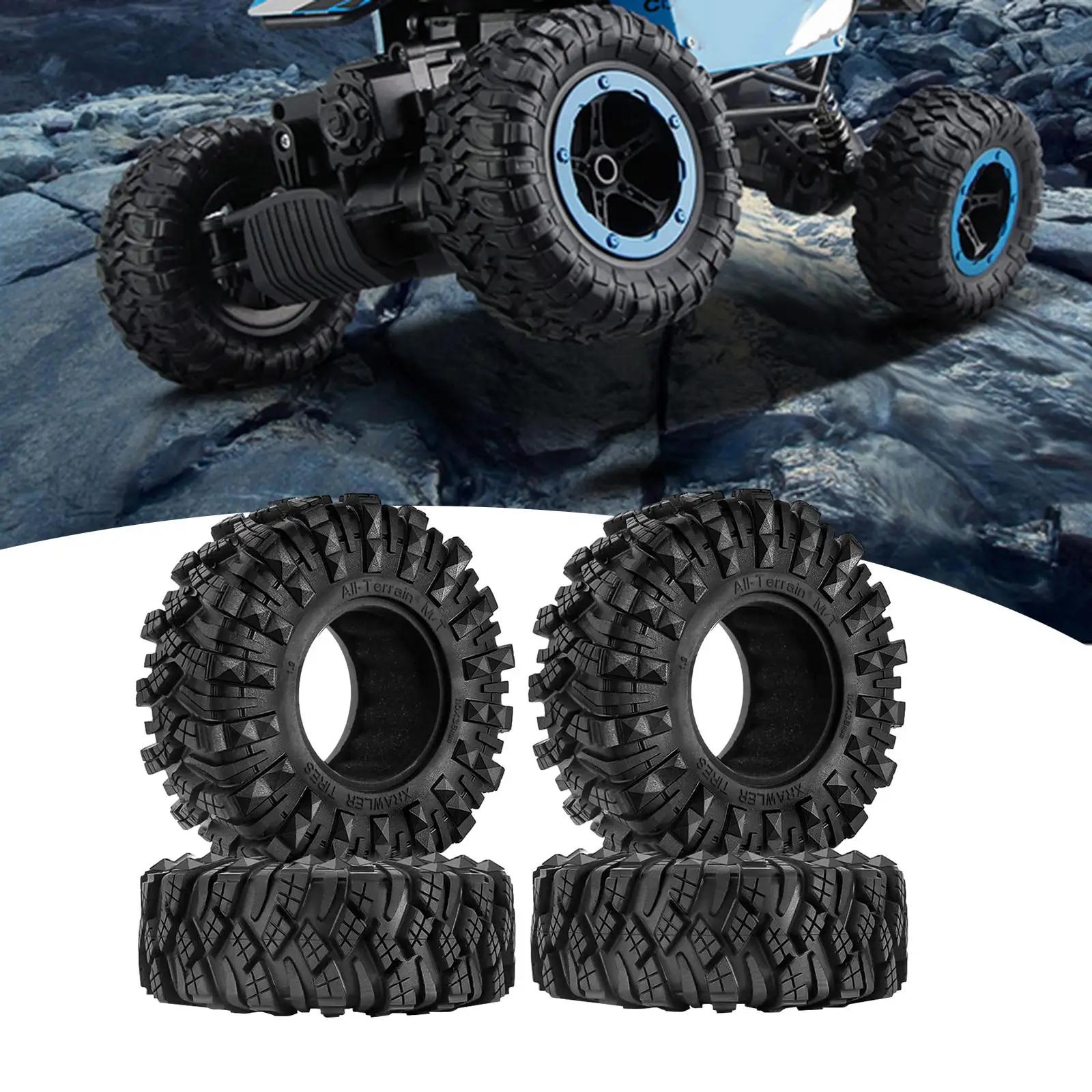 Neumáticos de goma para coche RC crawler – repuesto duradero - imagen 5