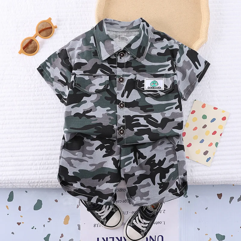 Conjunto de verano para bebés transpirable estilo deportivo - imagen 2