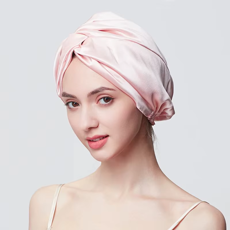 Gorro de dormir para bebé seda natural morera – Turbante retorcido - imagen 4