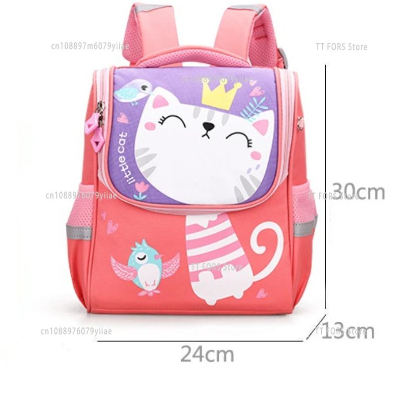 Mochila escolar infantil impermeable con diseño de gato y cómoda - imagen 5