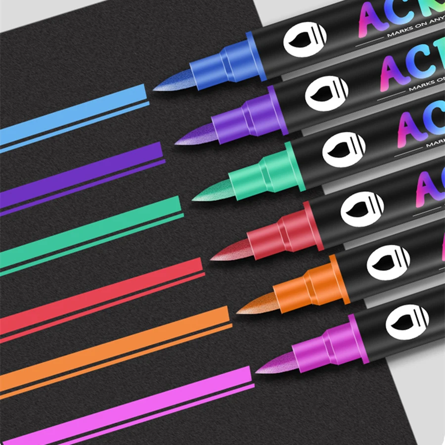 Rotuladores doble punta acrílicos para manualidades – 24 colores - imagen 4