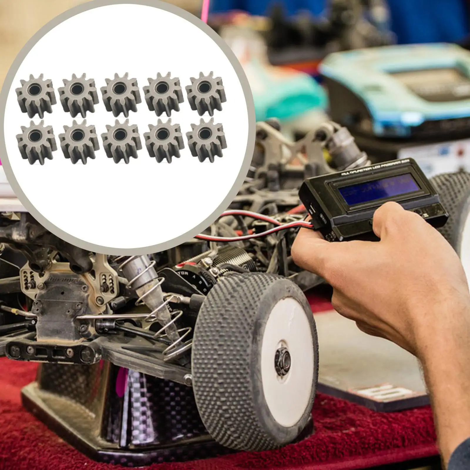 Piñón de motor RC 10T – Repuesto para camión MN99S2 MN168 1:12 - imagen 5