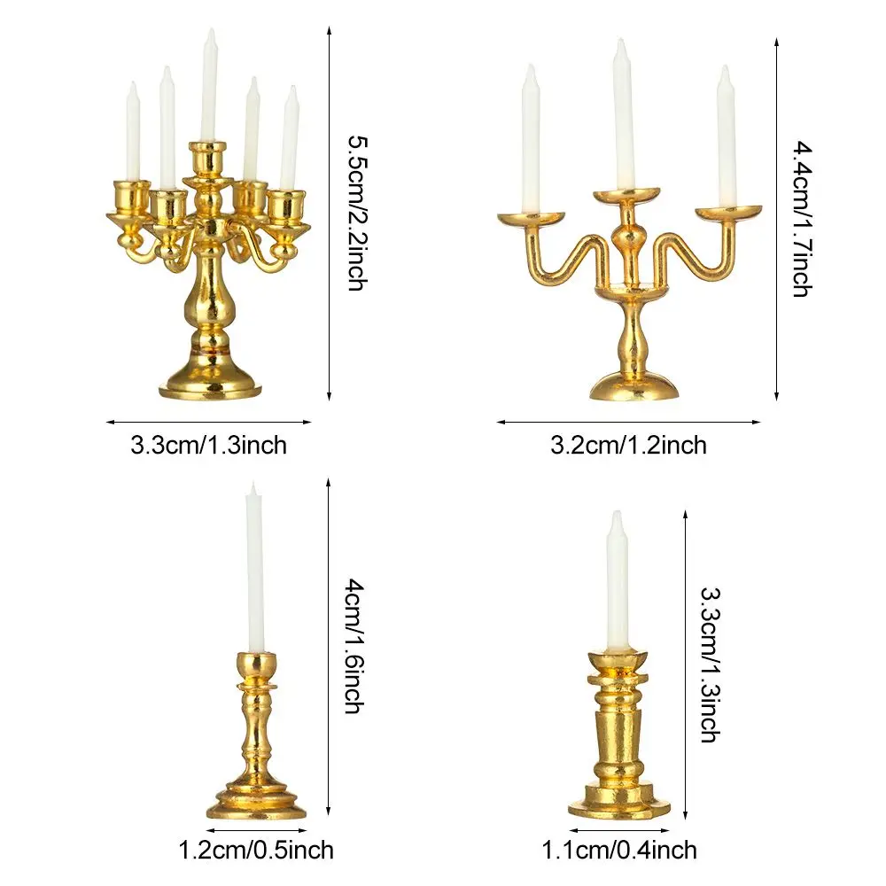 Candelabro miniatura - detalle dorado