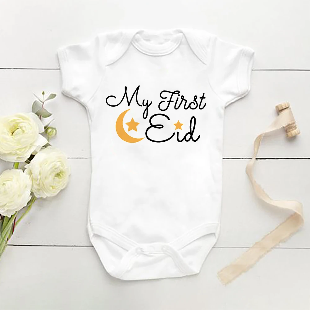 My First Eid Body de bebé recién nacido manga corta para verano