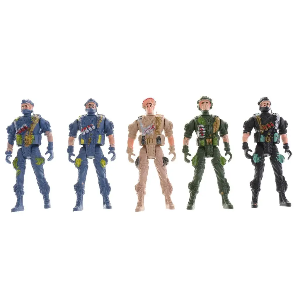 Set de soldados articulados con paracaídas para juego de imitación - imagen 3