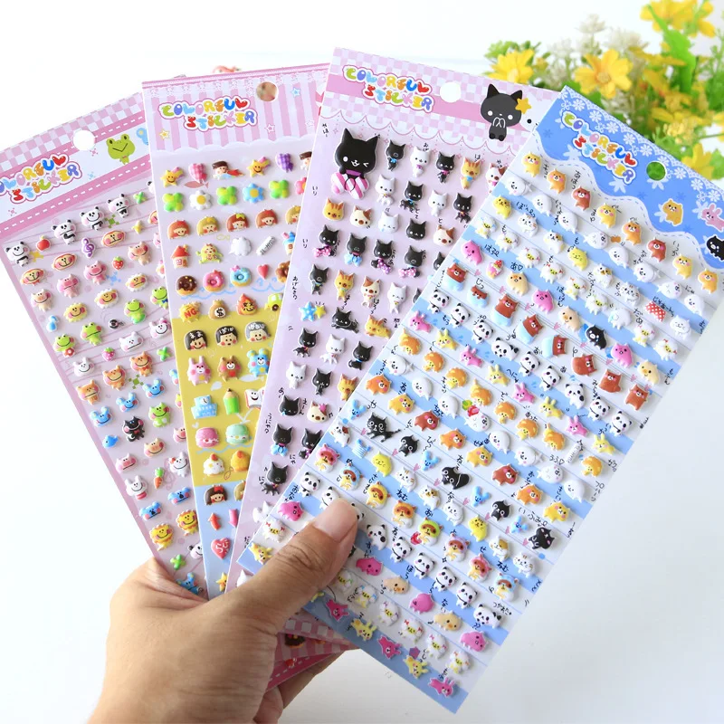 Pegatinas 3D de animales tiernos para scrapbooking y diarios infantiles - imagen 2