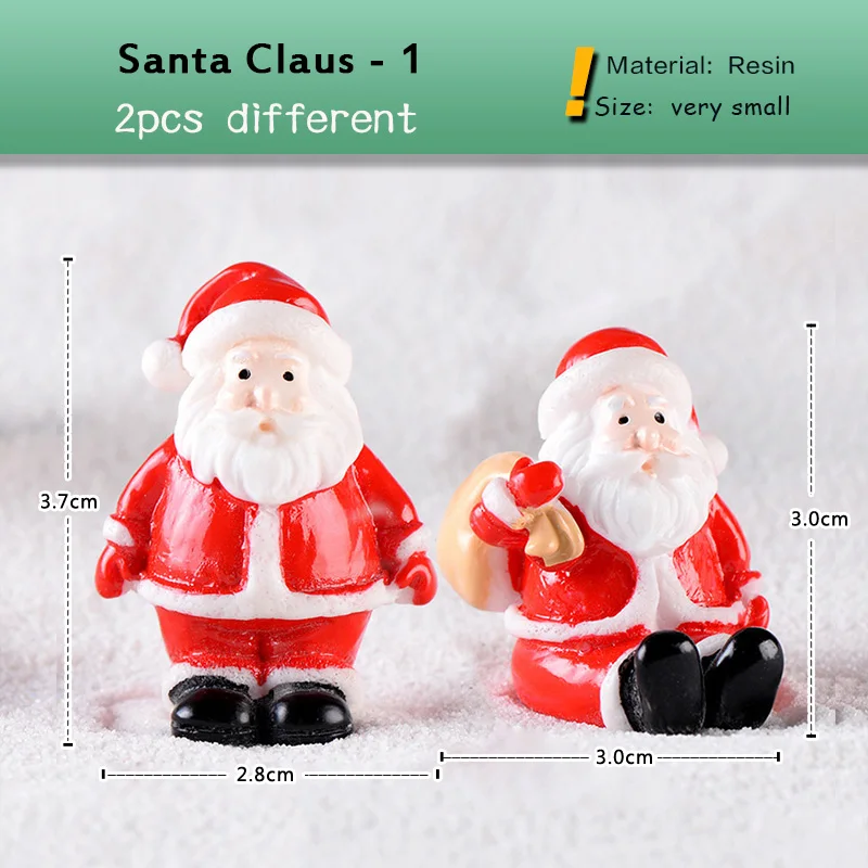 Figuras navideñas de resina – Muñeco de nieve y Papá Noel - imagen 3
