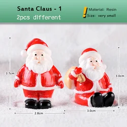 Figuras navideñas de resina – Muñeco de nieve y Papá Noel