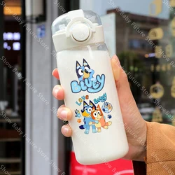 Blueys Sports botella de agua infantil con pajita sin fugas