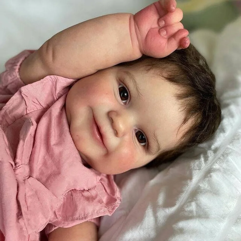 NPK muñeca Reborn Maddie de pelo enraizado y piel 3D - imagen 2