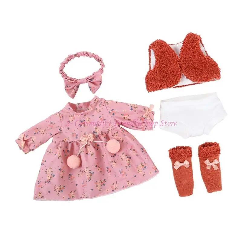 Conjunto para muñeca de vestido con diadema y accesorios infantil - imagen 4