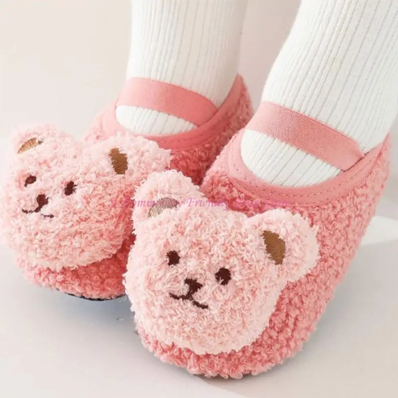 Zapatillas de suelo para bebé con dibujos de osito antideslizantes - imagen 4