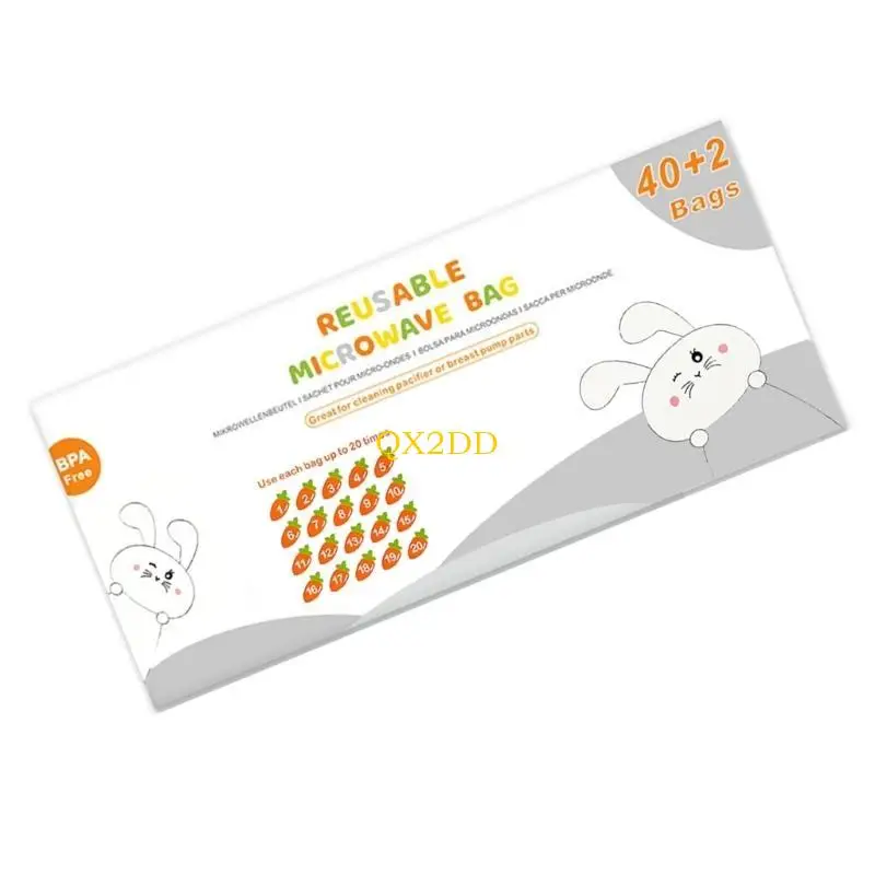 QX2D Bolsas esterilizadoras reutilizables para microondas y biberones