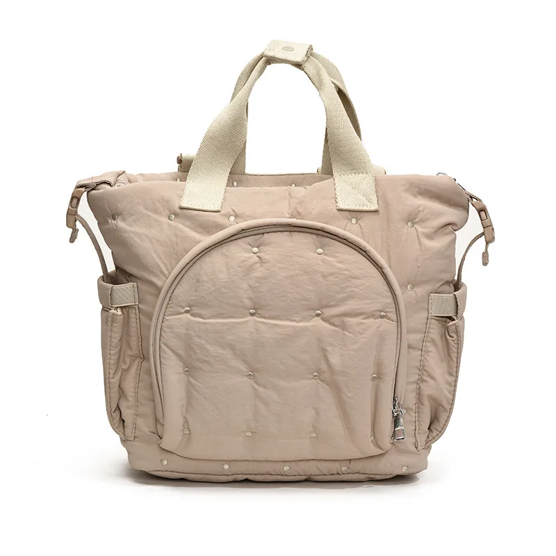 Bolso de mamá bandolera con algodón bordado y colgante - imagen 3