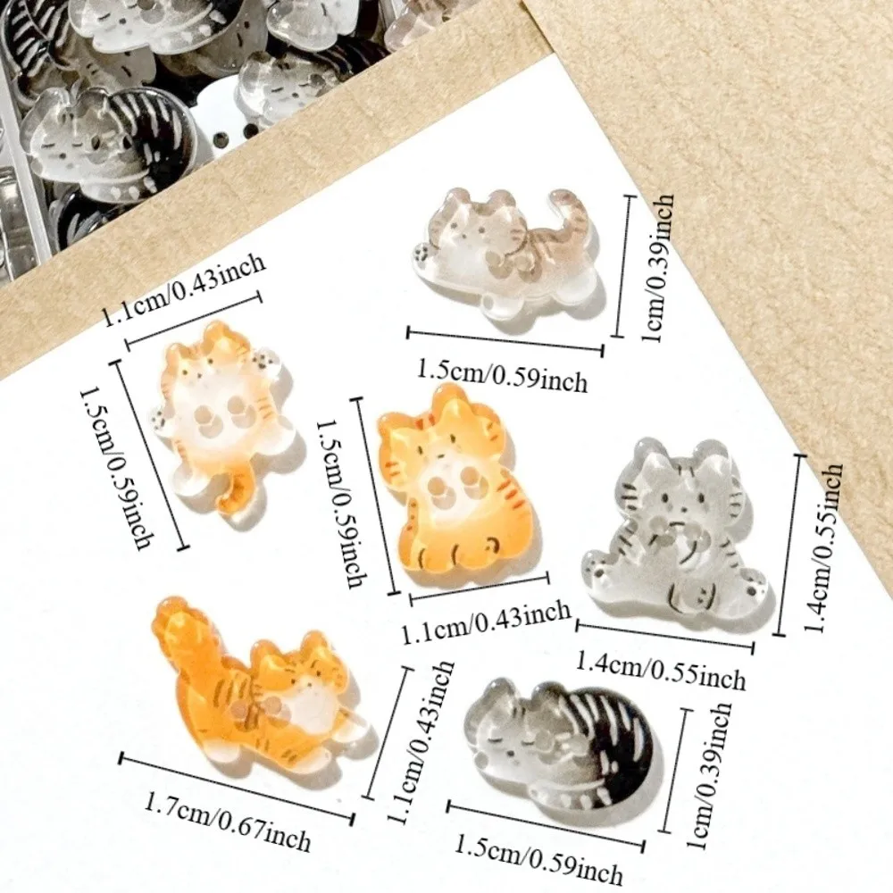 Botones de resina con gatos tabby grises para ropa y abrigos - imagen 5
