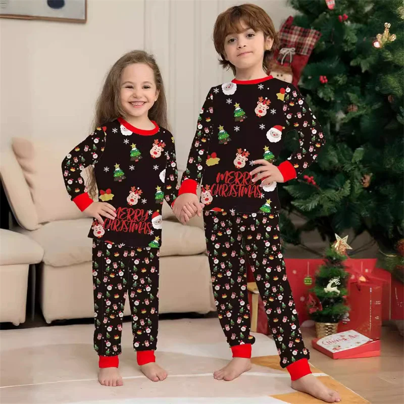 Pijamas navideños a juego – Familia con dibujos animados para bebés - imagen 5