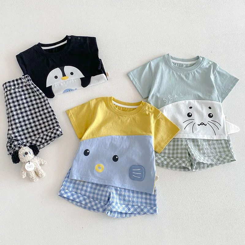 MILANCEL Conjunto verano bebé: camiseta animales y pantalón corto - imagen 4