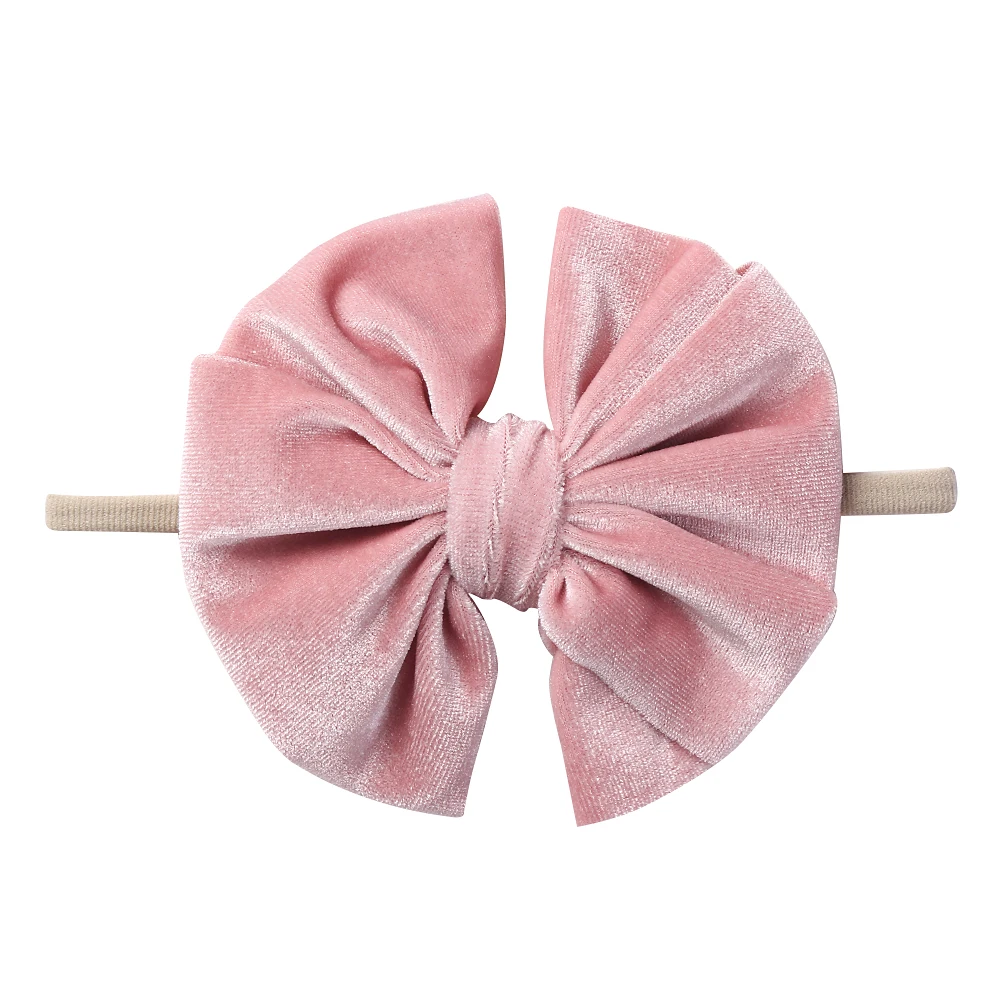 Diademas de terciopelo para bebe - Lazo y nudo, accesorios infantiles - imagen 3