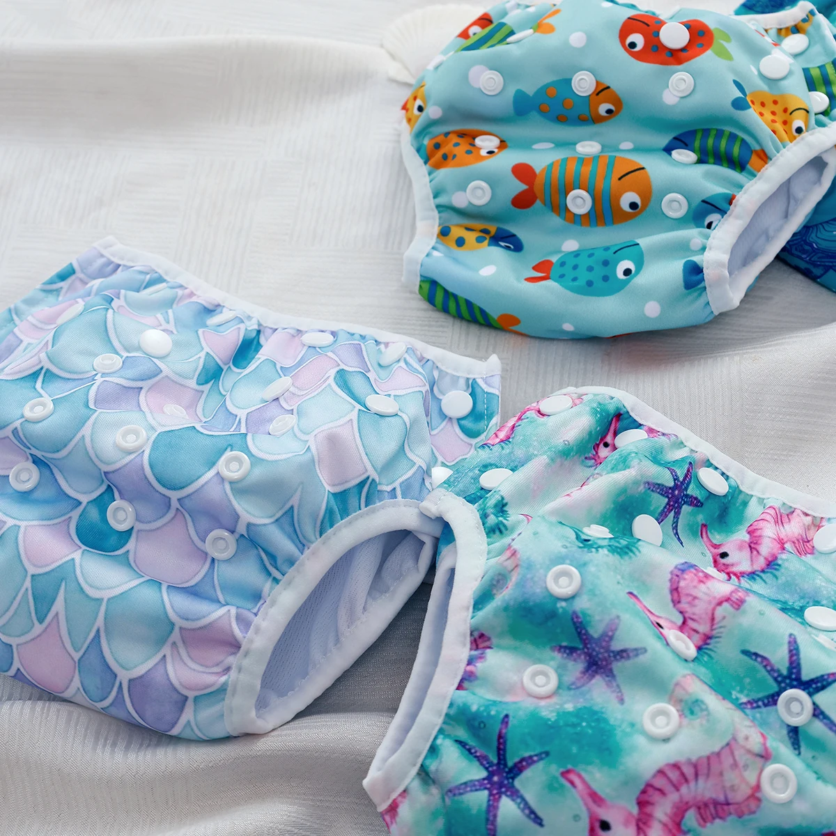 Happy Fluent Pañal Swimming Bebé reutilizable y ajustable - imagen 3