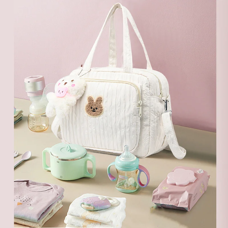 Bolsa maternal con cremallera y oso peluche - imagen 5