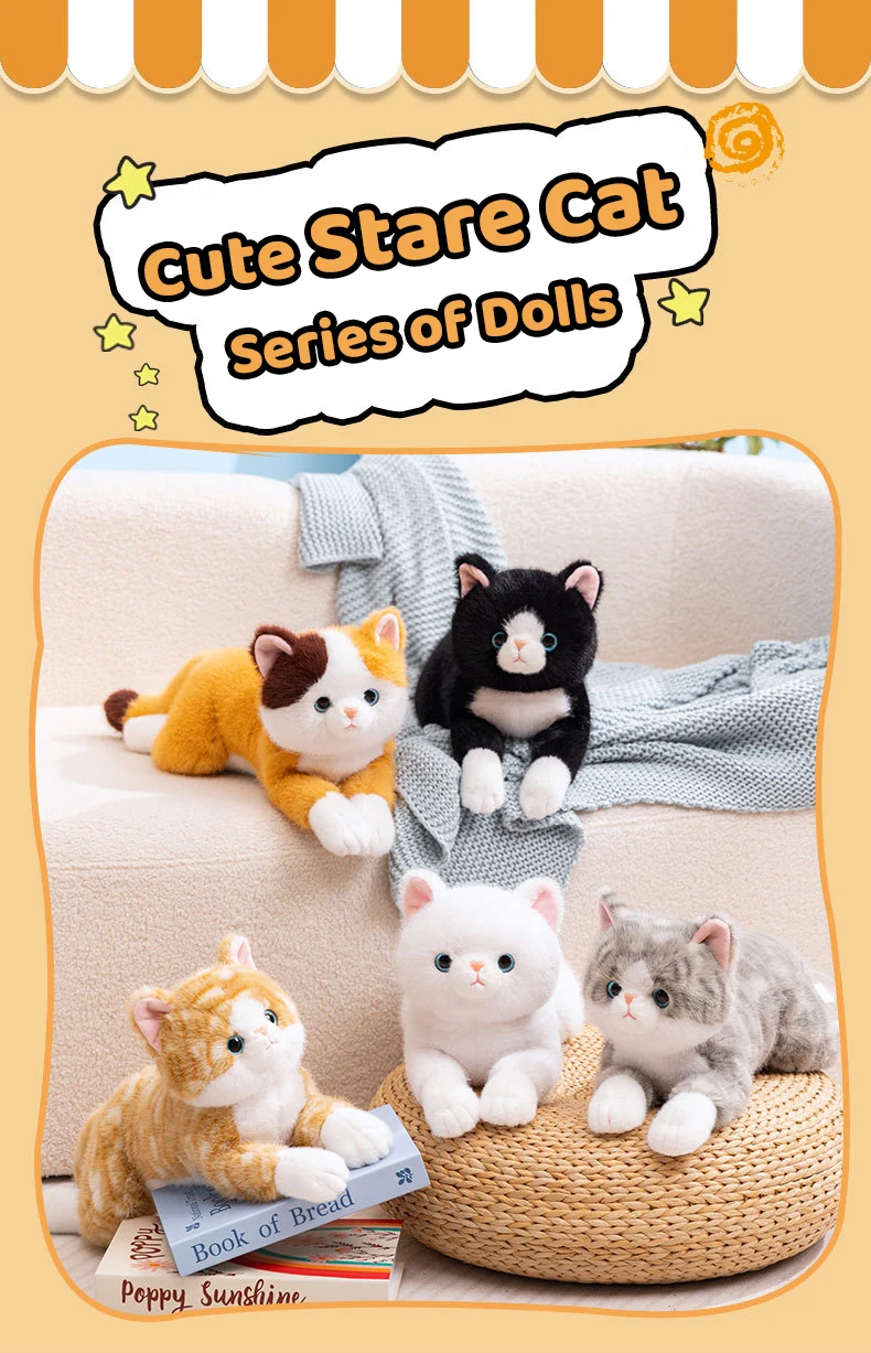 Peluche de gato de 50CM en diferentes vistas