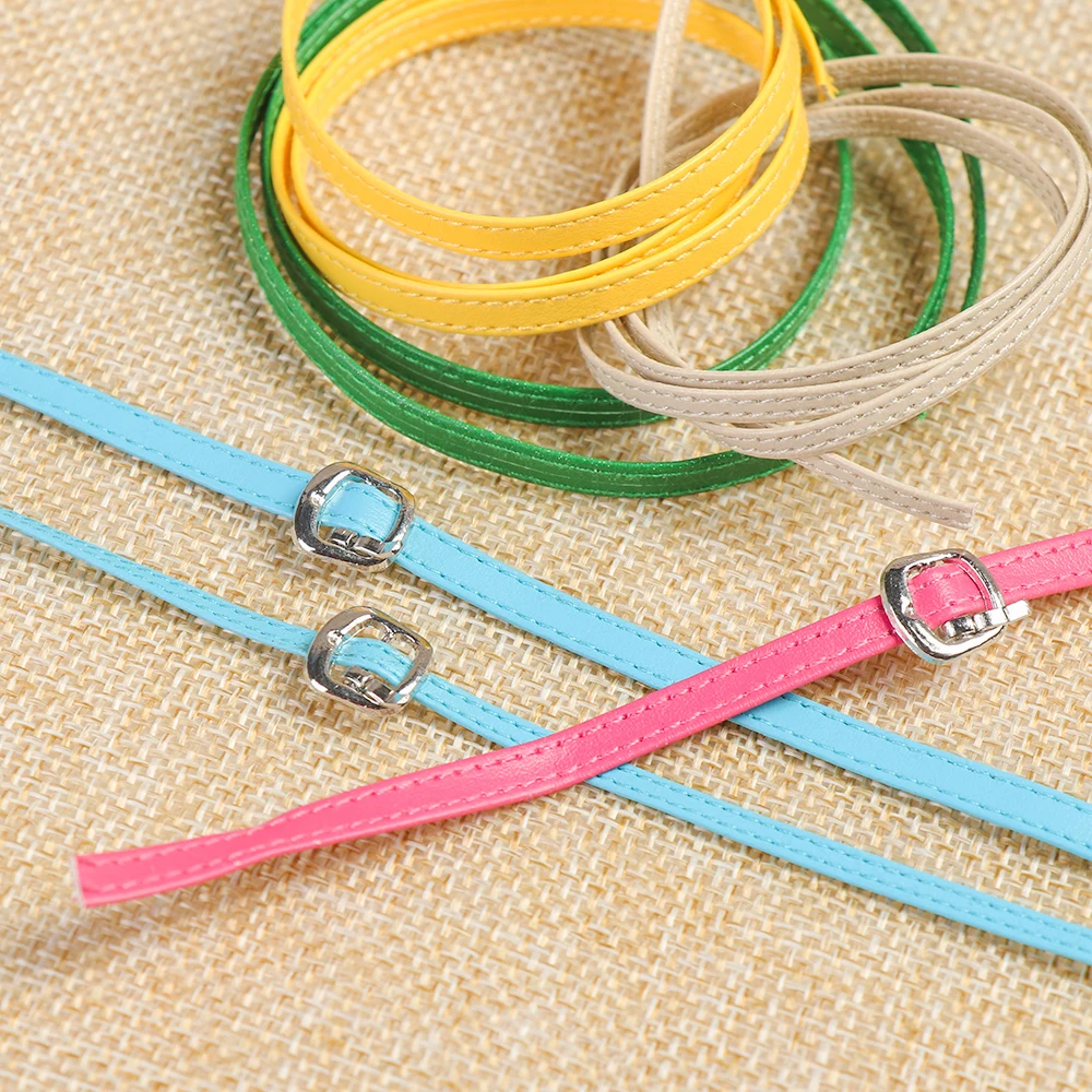Cinturón miniatura en PU para muñecas – accesorios DIY color caramelo - imagen 4
