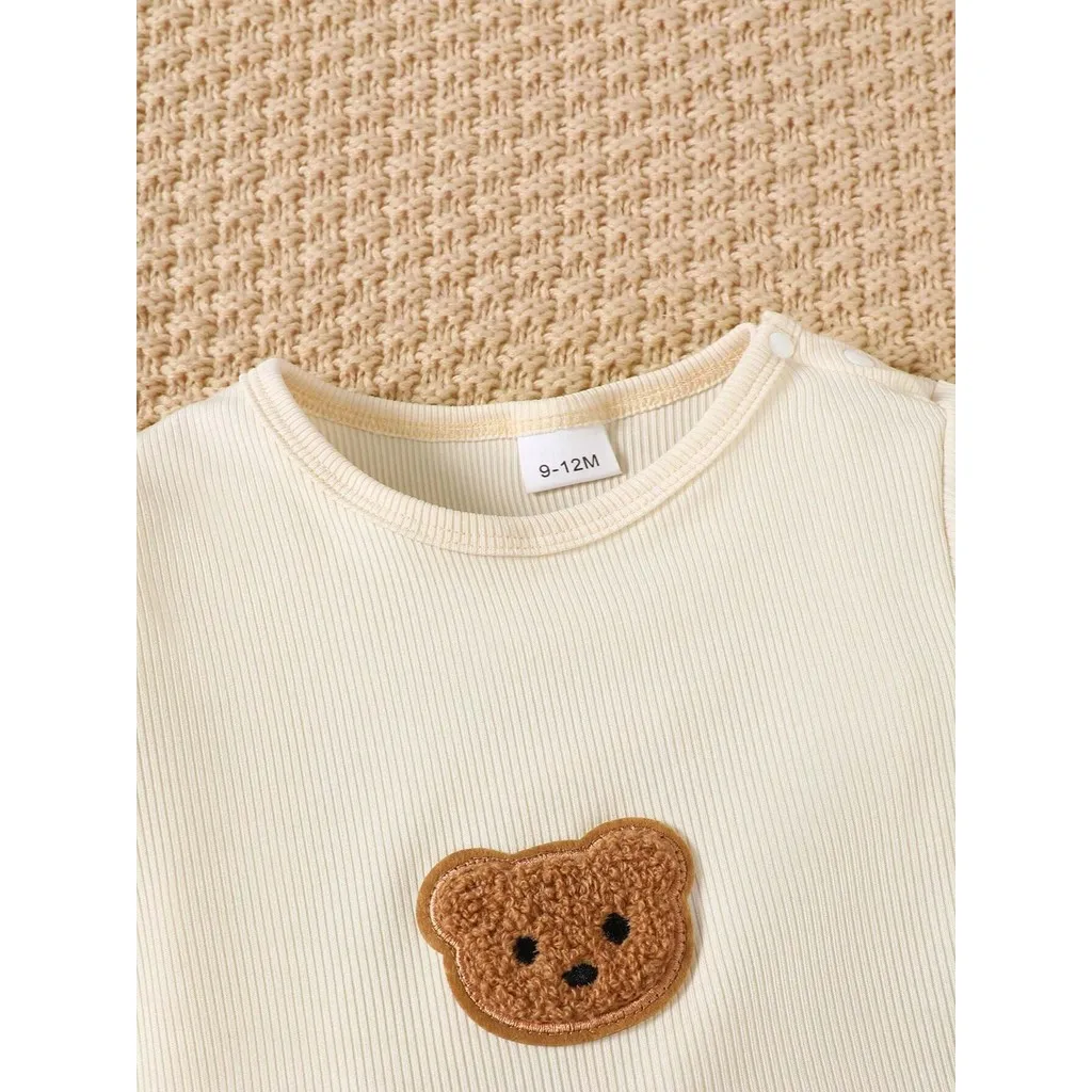 Pelele de verano para bebé recién nacido con oso peluche y gorro - imagen 2