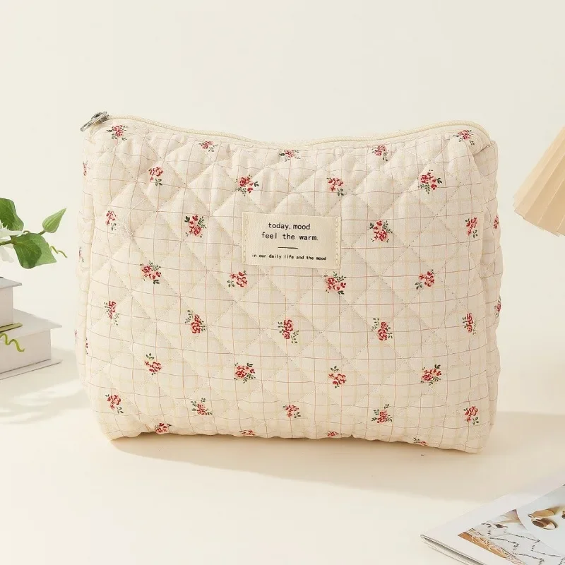 Bolsa de pañales floral de algodón – Gran capacidad para bebé - imagen 4