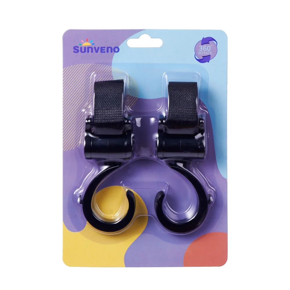 Sunveno ganchos giratorios 360° para cochecito de bebé - imagen 5