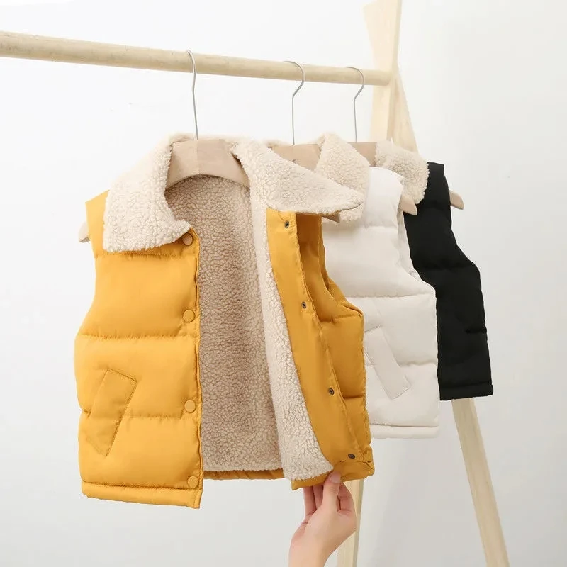 Chaleco de algodón sin mangas para niños – Invierno suave e informal - imagen 2