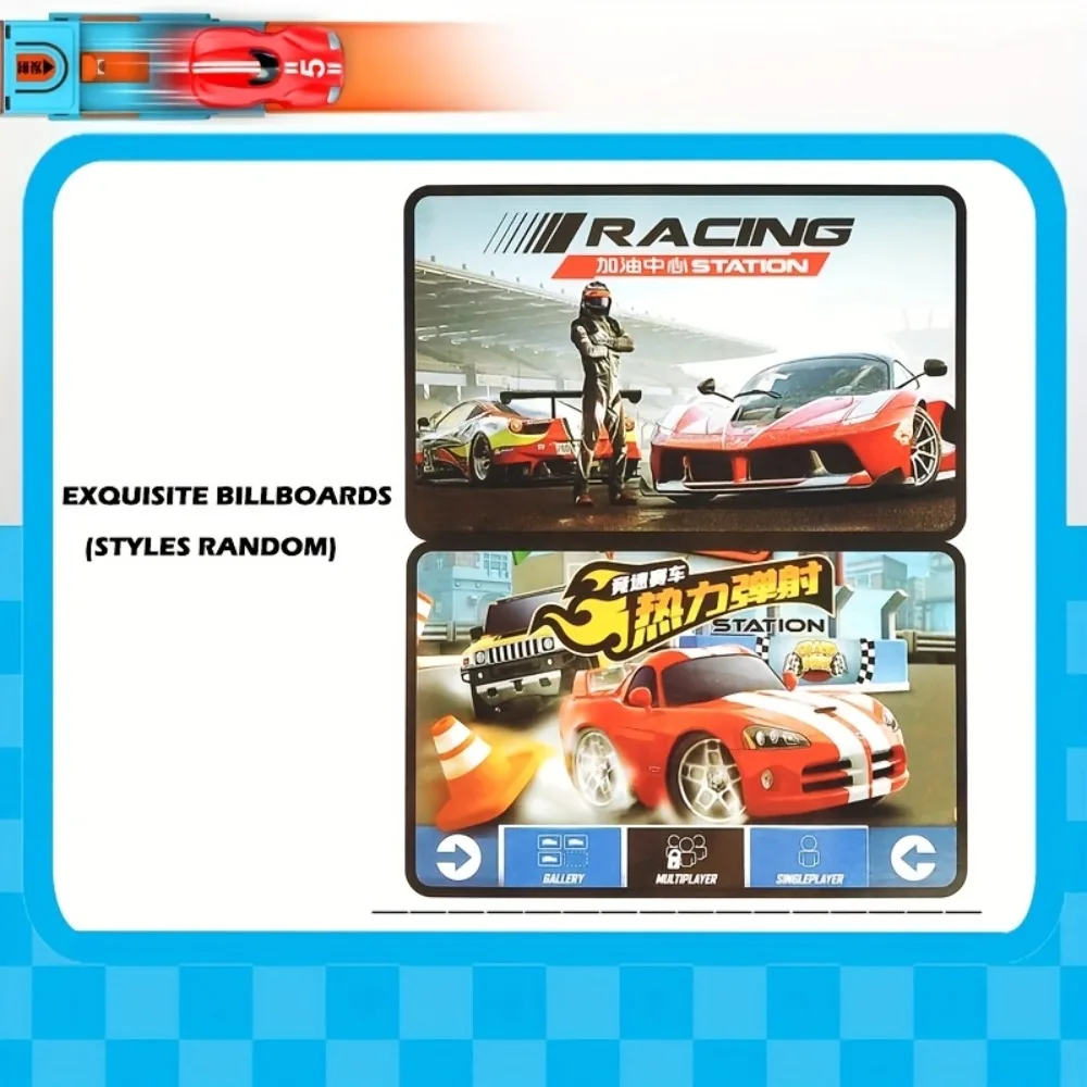 Pista de garaje de carreras con rampa y coches en miniatura infantil - imagen 5